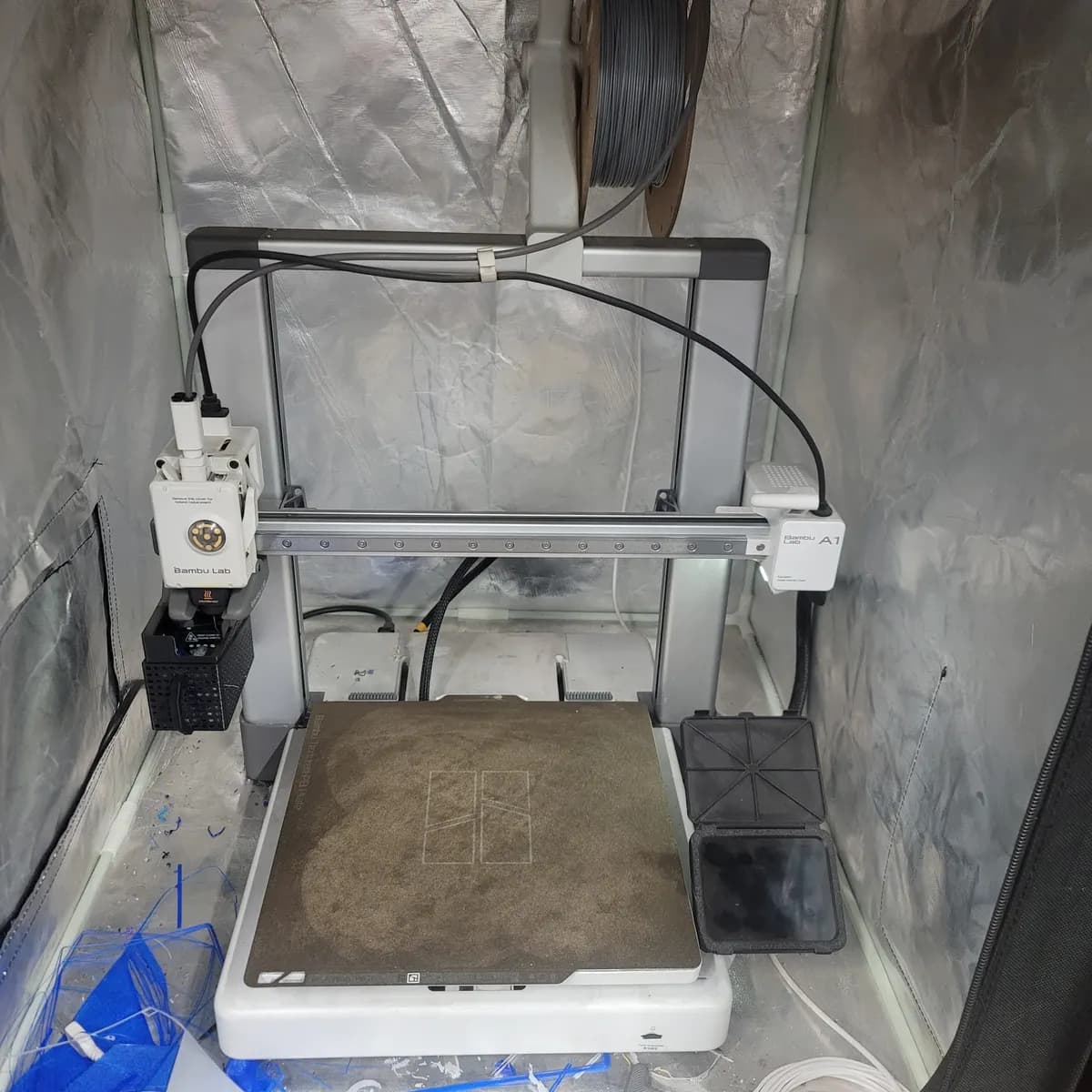 The Bambu Lab A1 3D printer at the Tarrant County Makerspace